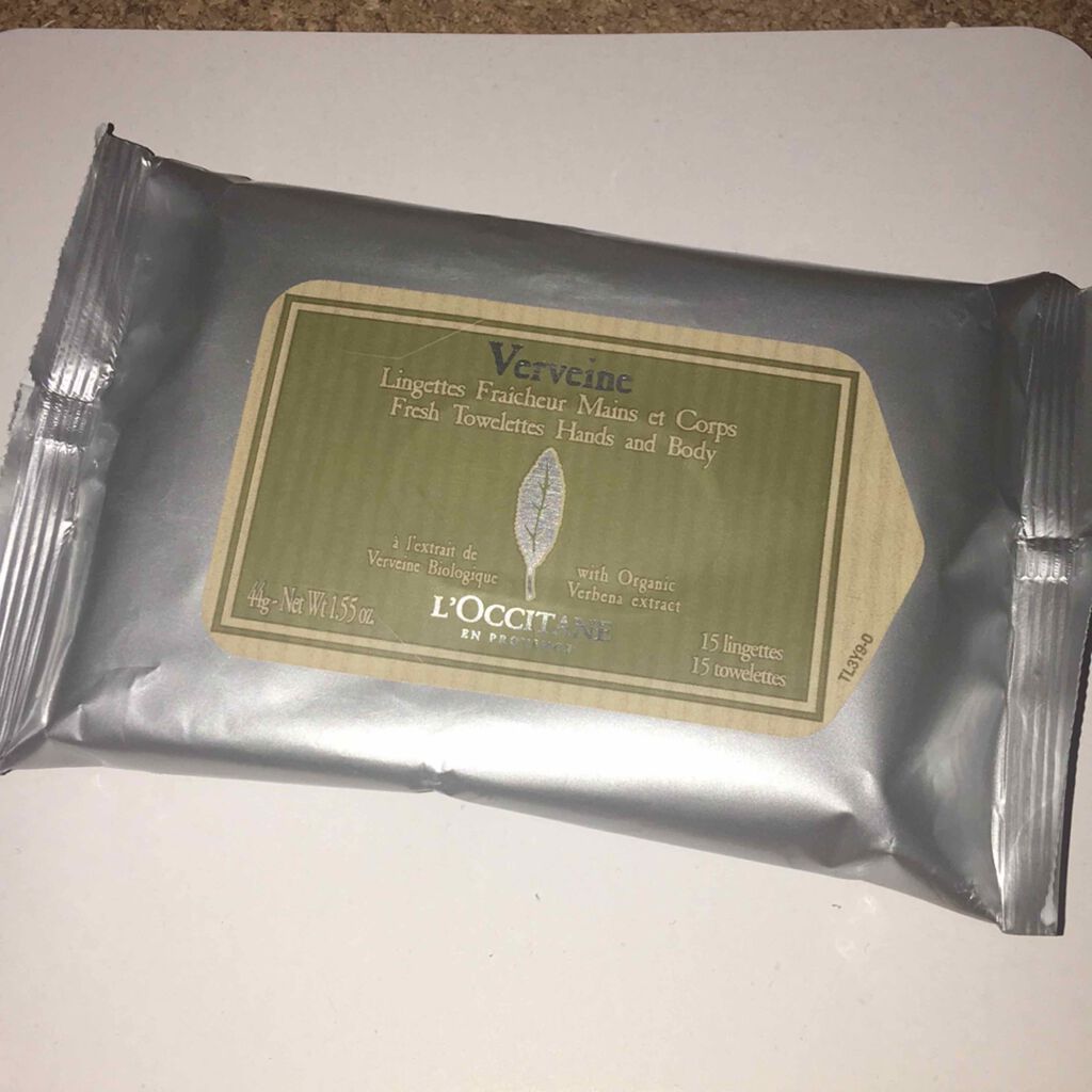 ヴァーベナ リフレッシングタオレッツ/L'OCCITANE/デオドラント・制汗剤を使ったクチコミ（1枚目）
