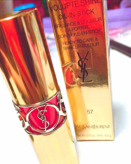 ルージュ ヴォリュプテ シャイン/YVES SAINT LAURENT BEAUTE/口紅を使ったクチコミ(1枚目)