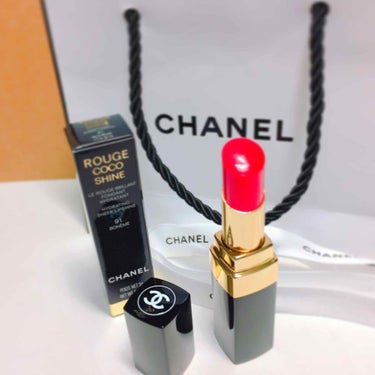 ルージュ ココ シャイン 91 ボエーム/CHANEL/口紅を使ったクチコミ（1枚目）