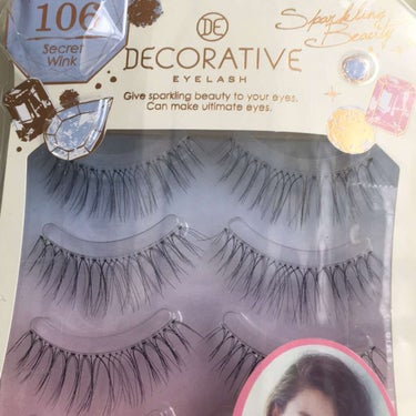 Decorative Eyelash デコラティブアイラッシュ 上まつ毛用　(重ねるつけまつげ）のクチコミ「川北麻衣子さんがモデルをしているデコラティブのつけまつげ。

１０５と１０６を使っていますが、.....」（2枚目）