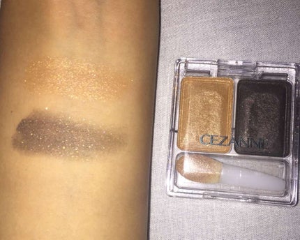 ツーカラー アイシャドウ ラメシリーズ/CEZANNE/アイシャドウパレットを使ったクチコミ(1枚目)