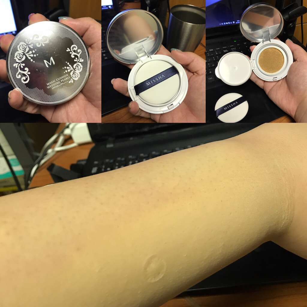 M クッション ファンデーション (ウェディングパーリー)/MISSHA/クッションファンデーションを使ったクチコミ(2枚目)