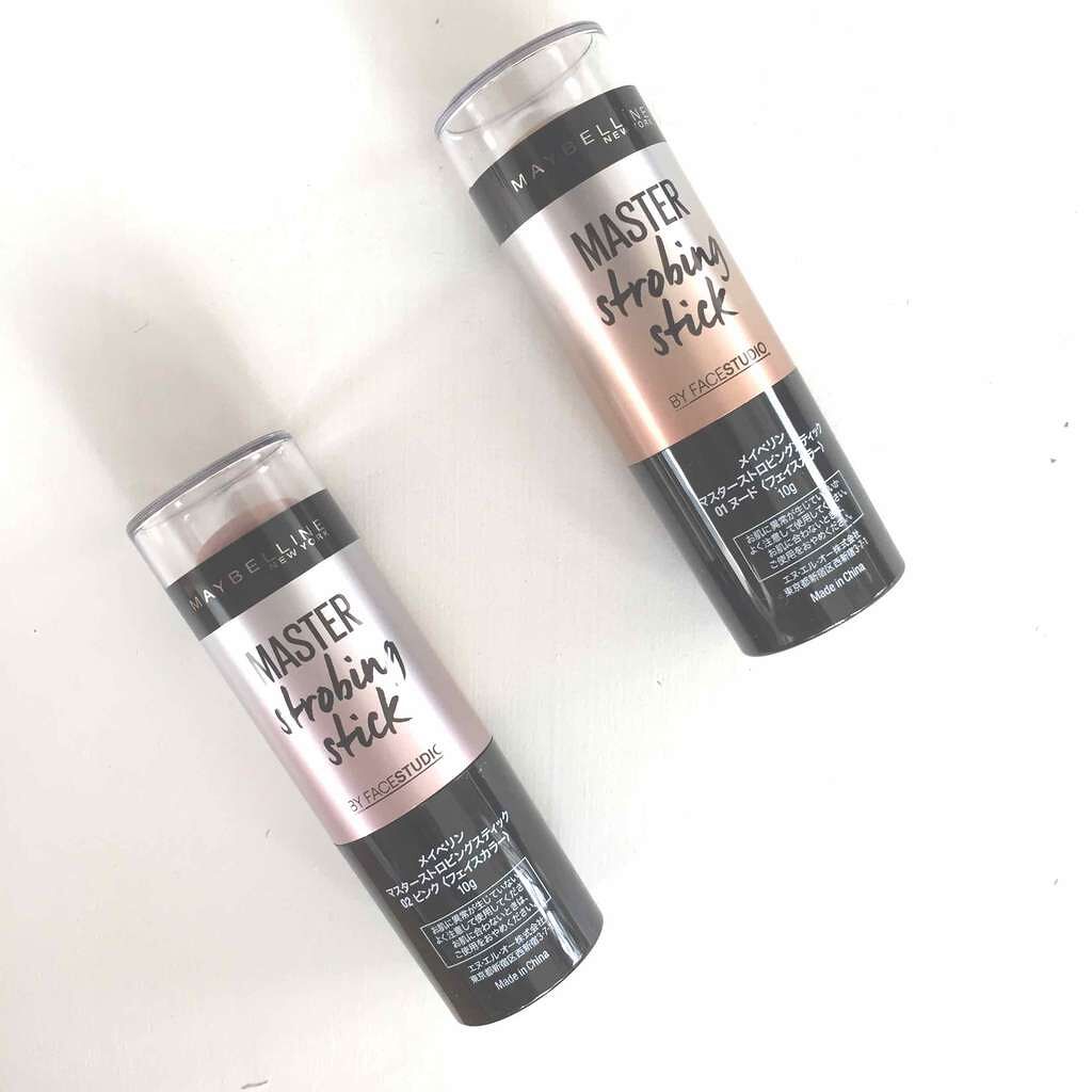マスターストロビングスティック 01 ヌード/MAYBELLINE NEW YORK/ジェル・クリームチークを使ったクチコミ（1枚目）
