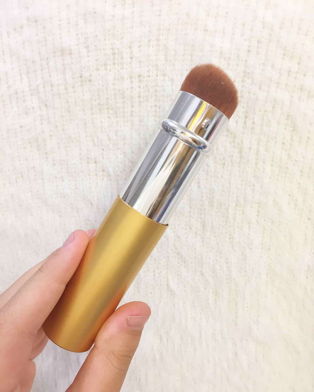 ごくふわっ春姫スライド式携帯メイクブラシ/DAISO/メイクブラシを使ったクチコミ(3枚目)