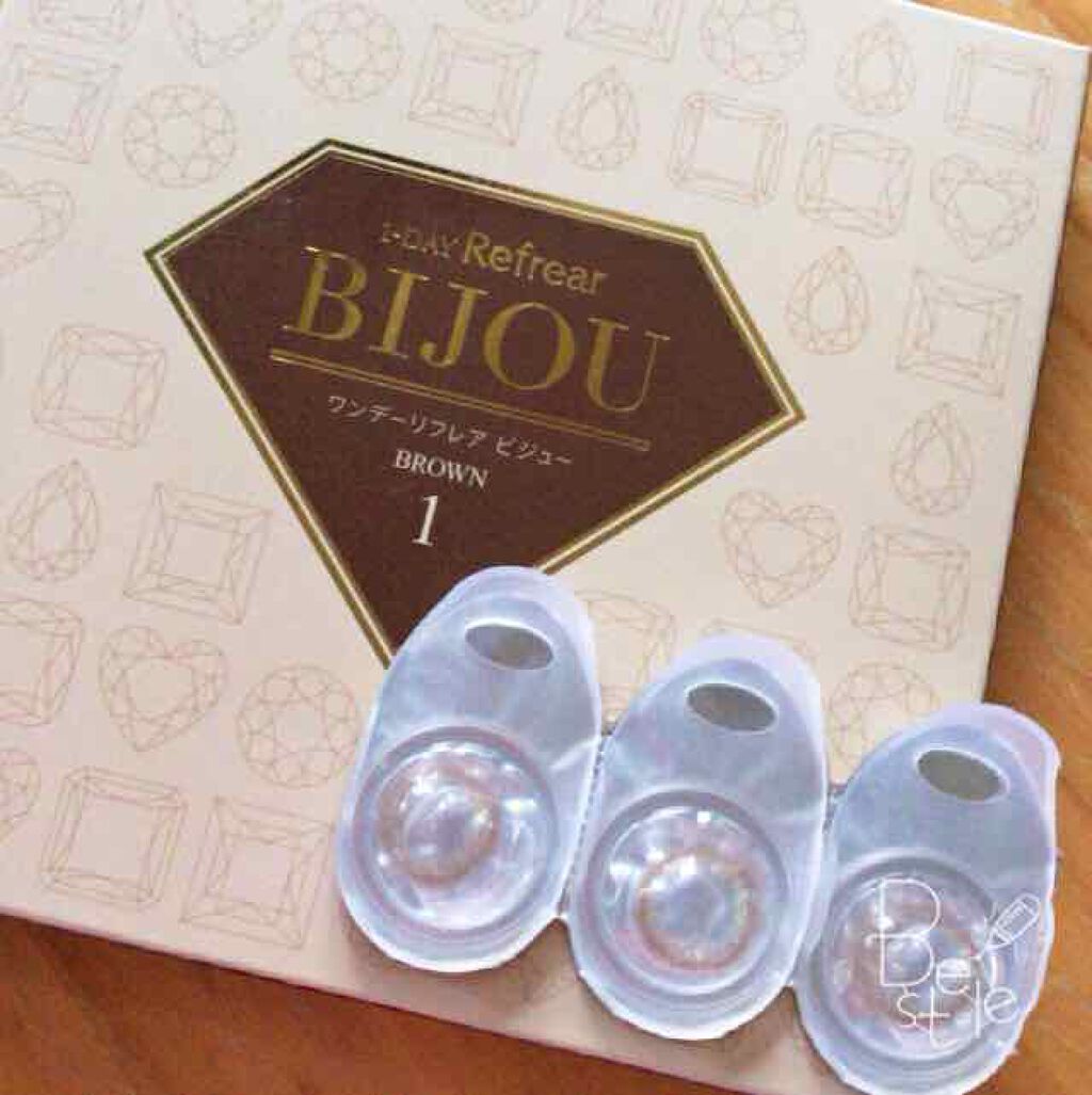 ワンデーリフレアビジューブラウン1/Refrear/ワンデー(1DAY)カラコンを使ったクチコミ(1枚目)