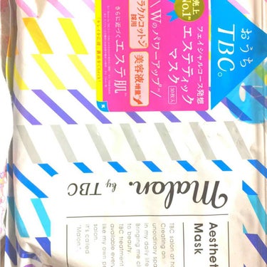 TBCのエステティックマスク
シートが厚くて美容液がたくさん！
ですが少し顔の形に合いにくい感じ？
とても鼻の下が長い(　˙-˙　)
ですが折ったりしたらピッタリになるので自分の顔の形を研究しながらつけ