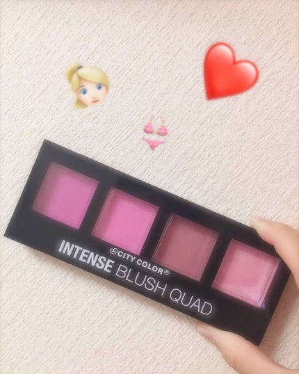 INTENSE BLUSH QUAD /City Cosmetics/パウダーチークを使ったクチコミ(1枚目)