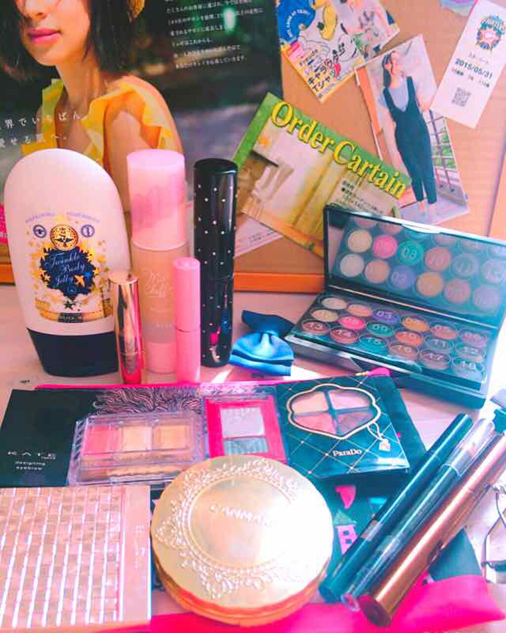 エルシア プラチナム 鉛筆 アイブロウ(ブラシ付)のクチコミ「ブルーメイクをしたくて💄

🌺1枚目は、使用したものをざっと載せてます！

🌺2枚目は、私なり.....」（1枚目）