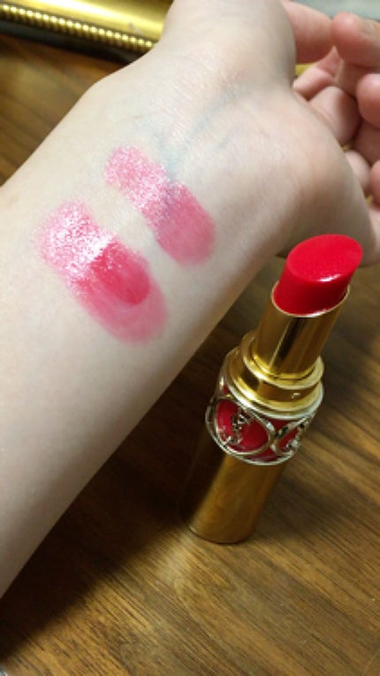 ルージュ ヴォリュプテ シャイン/YVES SAINT LAURENT BEAUTE/口紅を使ったクチコミ(4枚目)