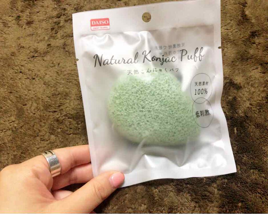天然こんにゃくパフ/DAISO/その他スキンケアグッズを使ったクチコミ（1枚目）
