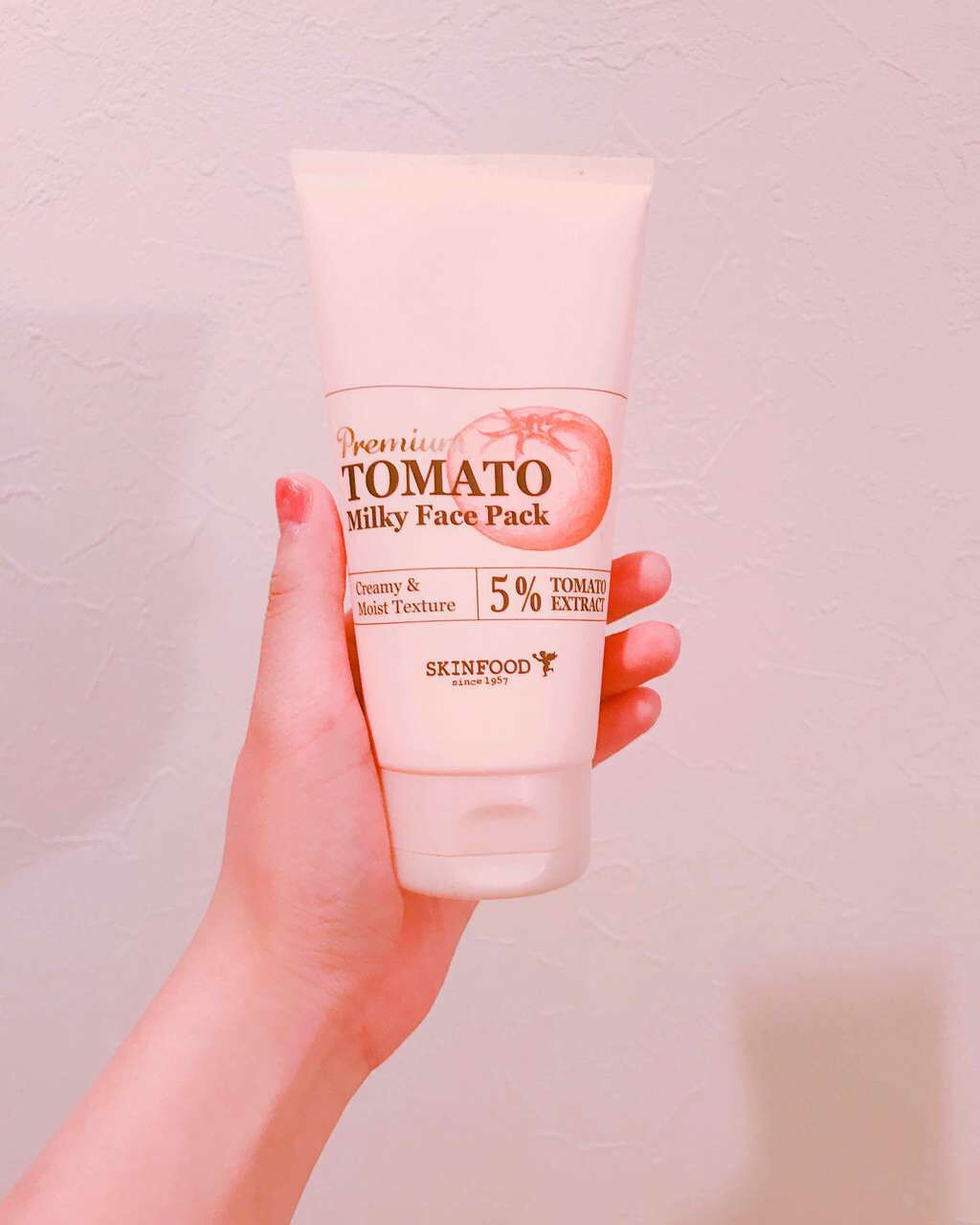 プレミアムトマト ミルキーフェイスパック Skinfoodの口コミ 韓国系のコスメでは美白クリームはたくさんあ By 敏感肌 10代後半 Lips