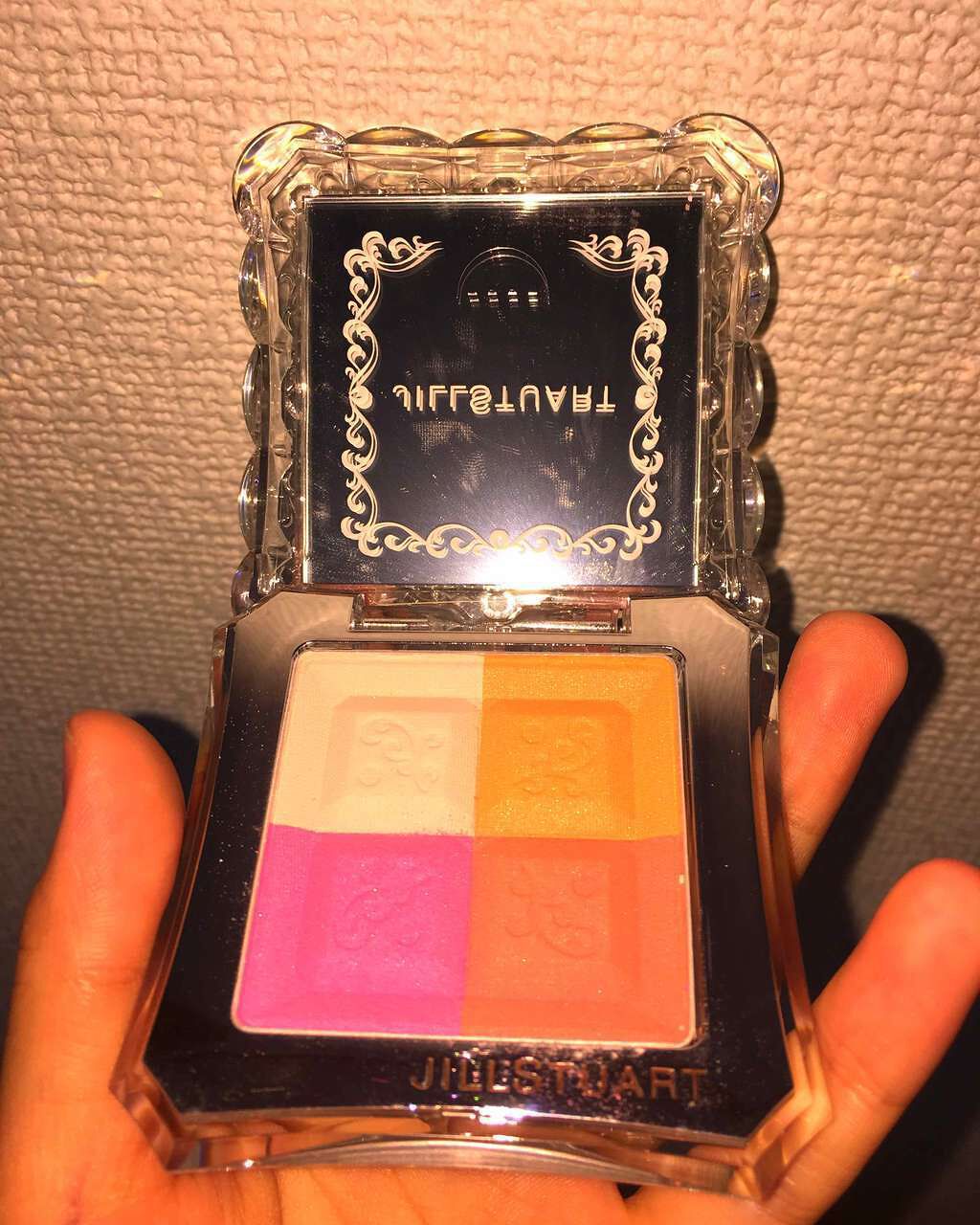 JILL STUART ミックスブラッシュ コンパクト UVヴェールのクチコミ「発色がとても良いです。
ピンク系と、オレンジ系がはっきり分かれていてどちらの色としても使えます.....」（2枚目）