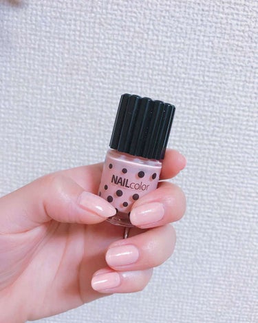 プリラプリラ ネイルカラーのクチコミ「ミルキーピンクがかわいいこちらのネイル💅まさかのスーパーで70円くらいに値下げされてたのでge.....」（1枚目）