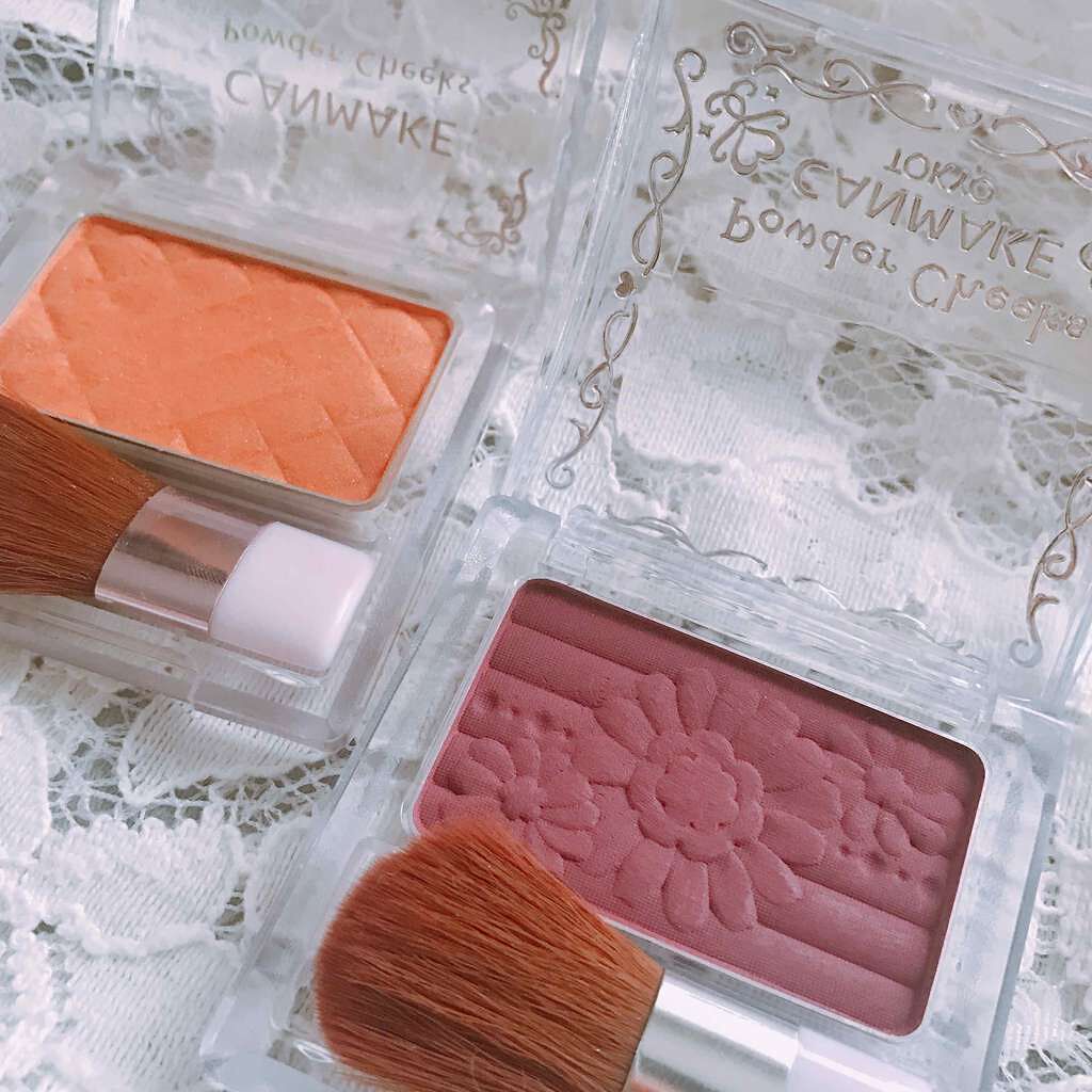 【旧品】パウダーチークス PW16 ネーブルオレンジ/キャンメイク/パウダーチークを使ったクチコミ（2枚目）