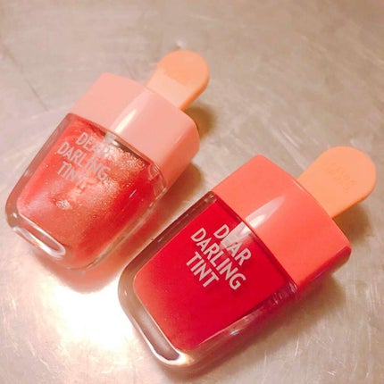 ディアダーリン ウォータージェルティント (アイスティント)/ETUDE/口紅を使ったクチコミ(2枚目)