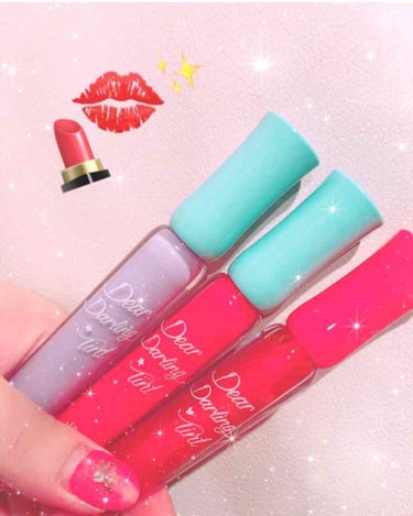 💄ETUDE HOUSE  WPディアダーリンソーダティント(左･BL601)(真ん中･PK001)💄
💄ETUDE HOUSE  ディアダーリンウォータージェルティント(持ち手がピンク色･OR201)