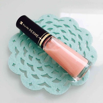 キスミー フェルム ネイルケアカラーのクチコミ「キスミーのネイルカラー💅💞ミルキーピンク
ナチュラルカラー&パール入りで綺麗に仕上がります✨
.....」(1枚目)