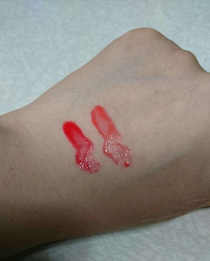 ディアダーリン ウォータージェルティント (アイスティント) RD307 スイカバー/ETUDE/口紅を使ったクチコミ(3枚目)