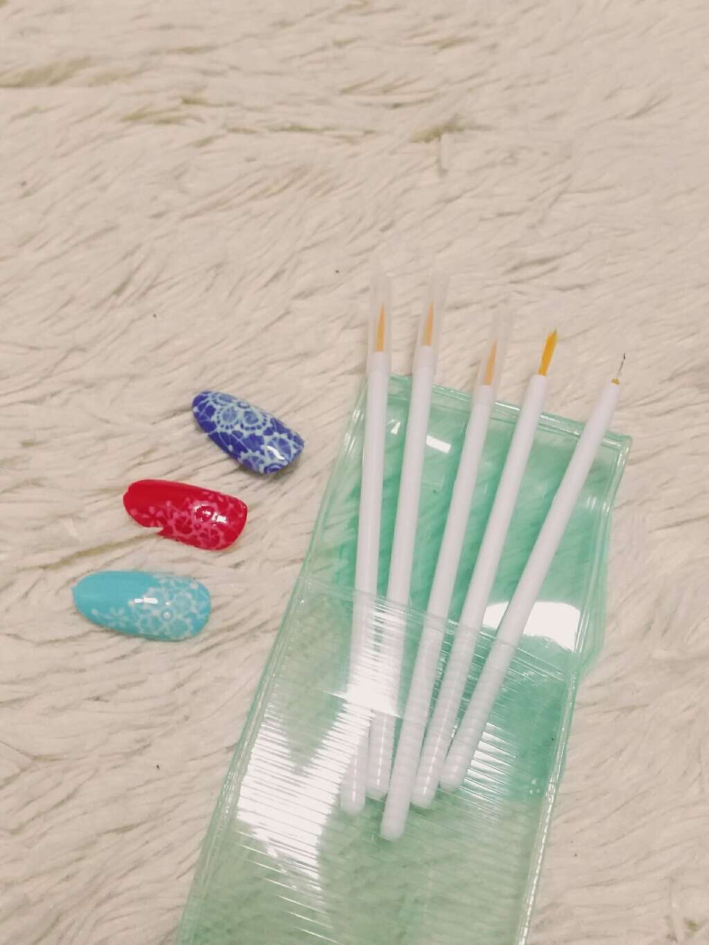 ミニネイルアートブラシ/DAISO/ネイル用品を使ったクチコミ（1枚目）