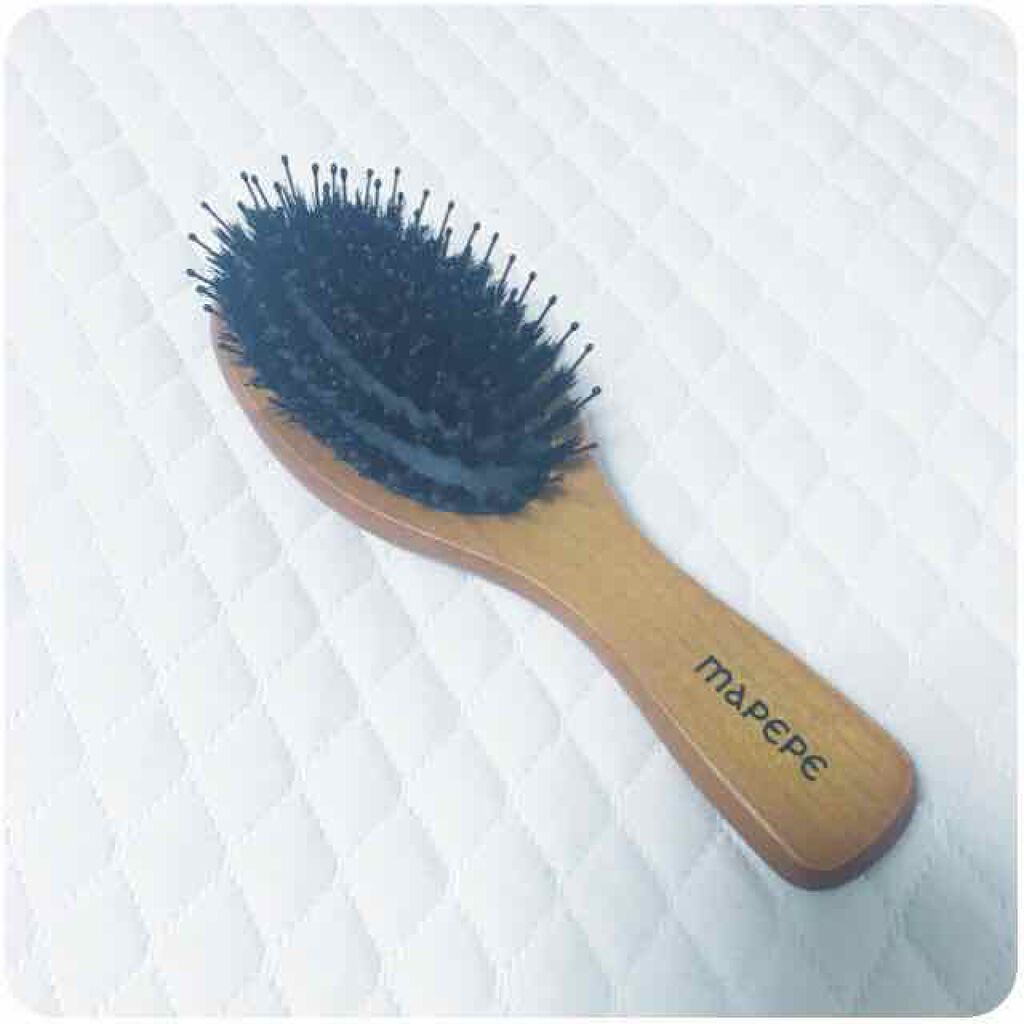 つやつや天然毛のミックスブラシ/マペペ/ヘアブラシを使ったクチコミ(1枚目)