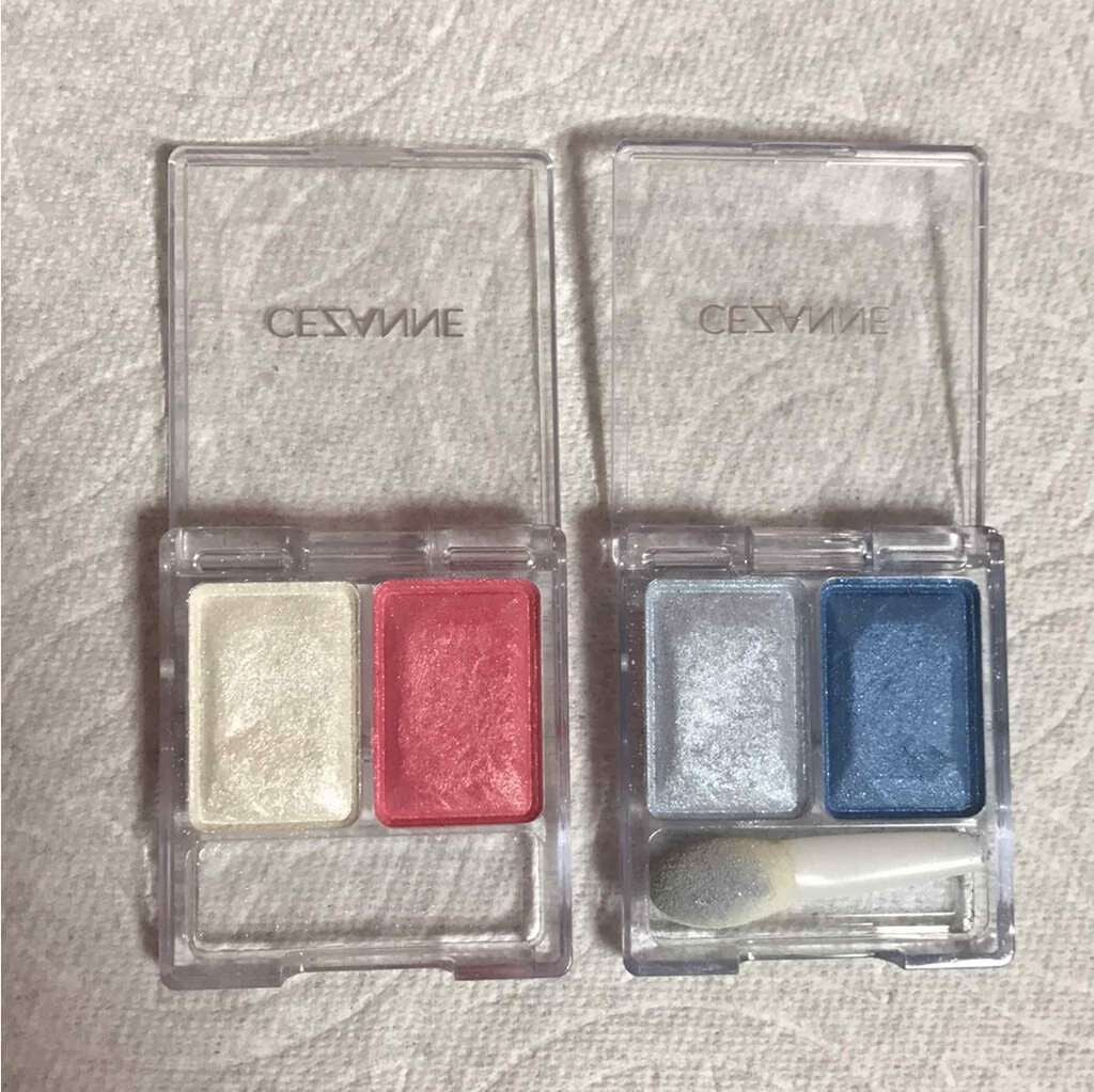ツーカラー アイシャドウ ラメシリーズ/CEZANNE/アイシャドウパレットを使ったクチコミ(1枚目)