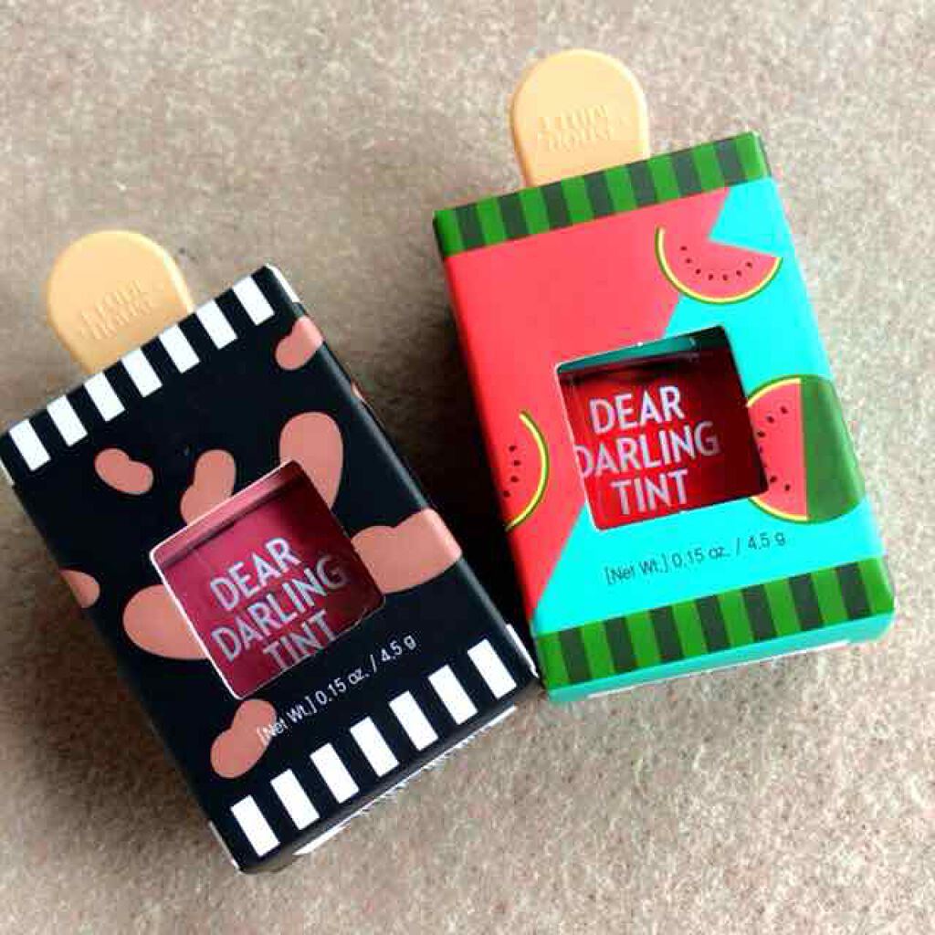 ディアダーリン ウォータージェルティント （アイスティント）/ETUDE/口紅を使ったクチコミ（1枚目）