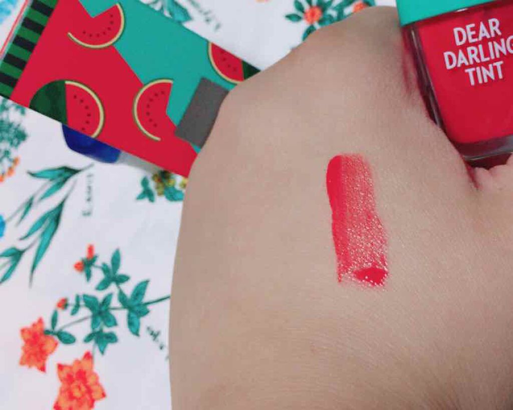 ディアダーリン ウォータージェルティント (アイスティント)/ETUDE/口紅を使ったクチコミ(2枚目)