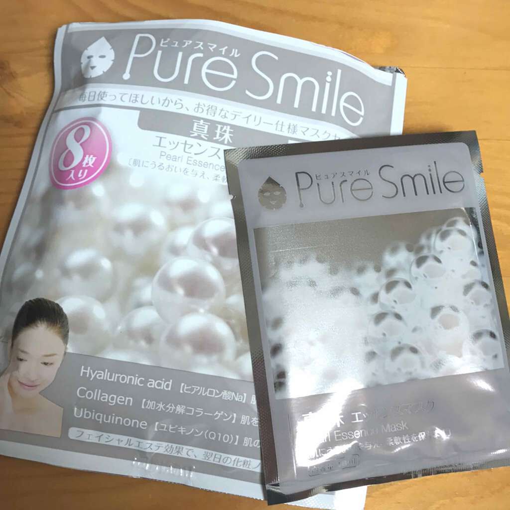 エッセンスマスク 毎日マスク8枚セット 真珠/Pure Smile/シートマスク・パックを使ったクチコミ（1枚目）