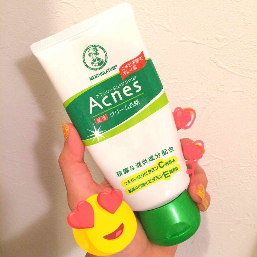 薬用クリーム洗顔/メンソレータム アクネス/洗顔フォームを使ったクチコミ(1枚目)