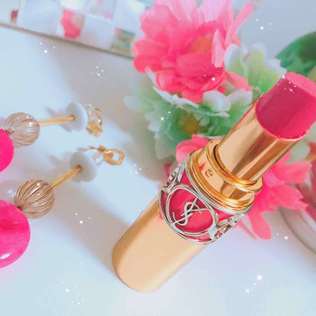 ルージュ ヴォリュプテ シャイン/YVES SAINT LAURENT BEAUTE/口紅を使ったクチコミ(1枚目)