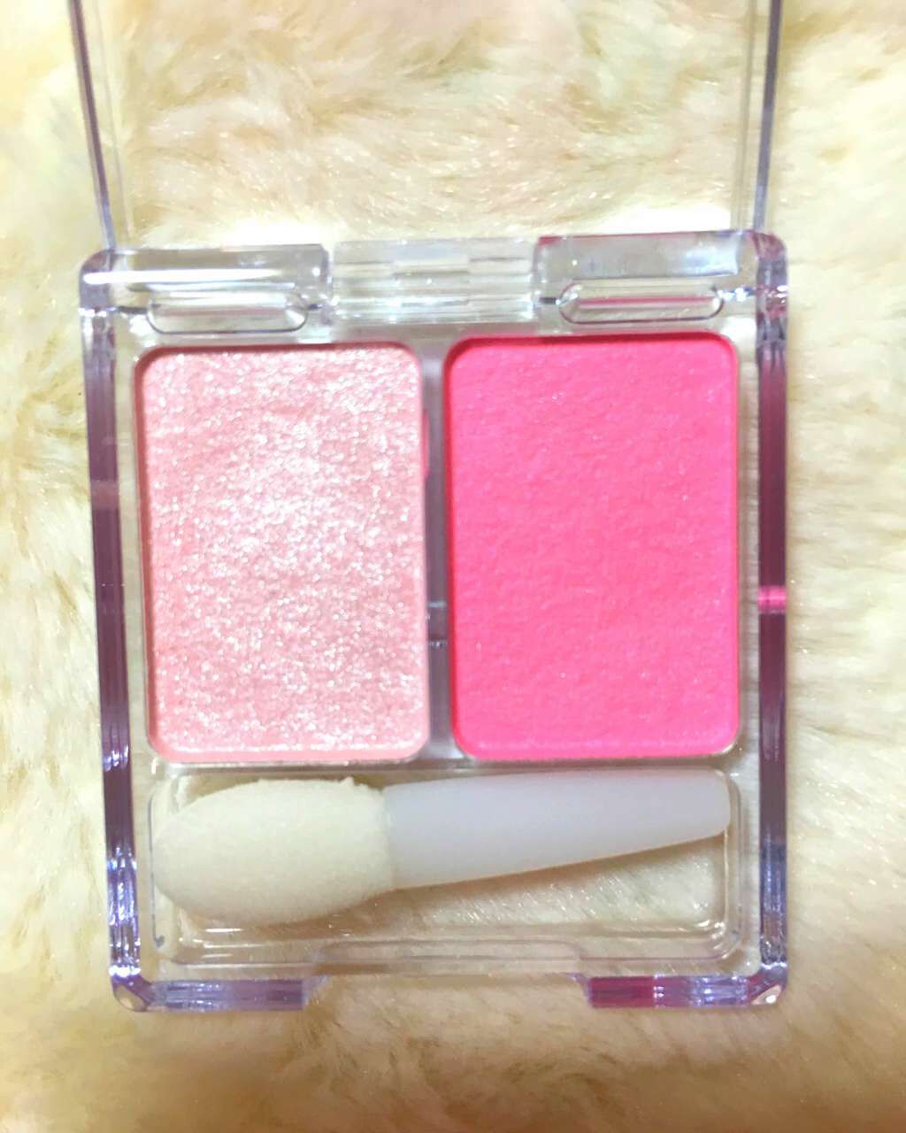 ツーカラー アイシャドウ ラメシリーズ/CEZANNE/アイシャドウパレットを使ったクチコミ（2枚目）