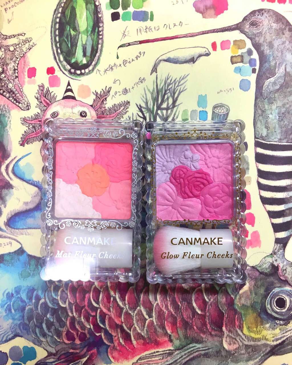 グロウフルールチークス/キャンメイク/パウダーチークを使ったクチコミ(1枚目)