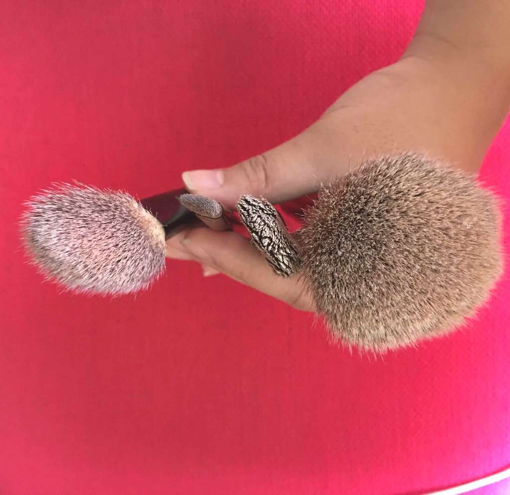 春姫 ファンデーションブラシ/DAISO/メイクブラシを使ったクチコミ（2枚目）