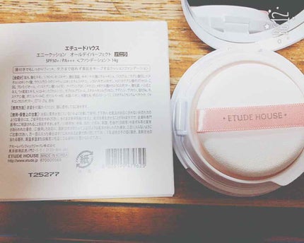 エニークッション オールデイパーフェクト/ETUDE/クッションファンデーションを使ったクチコミ(2枚目)