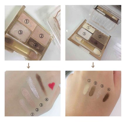 シャイニードルチェシャドウ/スウィーツ スウィーツ/アイシャドウパレットを使ったクチコミ(2枚目)