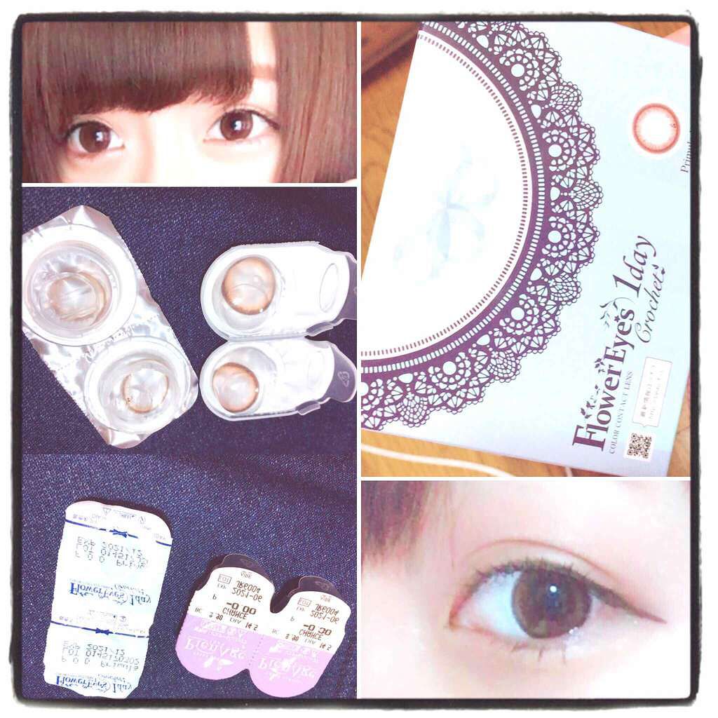 フラワーアイズ ワンデー クロッシェ/株式会社ビューフロンティア/ワンデー(1DAY)カラコンを使ったクチコミ(1枚目)