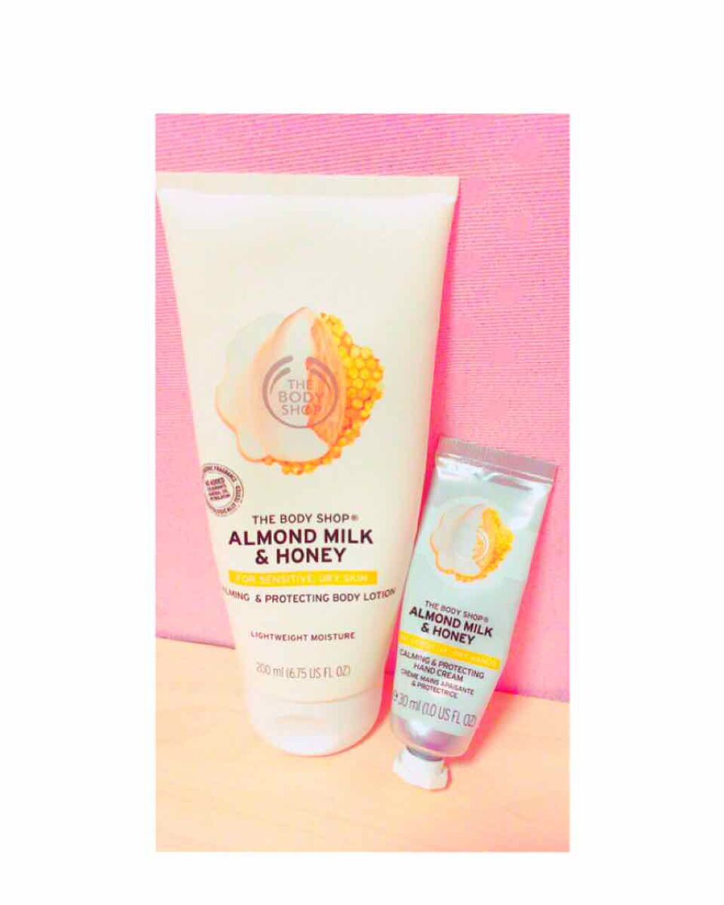 ハンドクリーム AM&H（アーモンドミルク＆ハニー）/THE BODY SHOP/ハンドクリームを使ったクチコミ（1枚目）