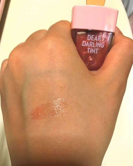 ディアダーリン ウォータージェルティント (アイスティント)/ETUDE/口紅を使ったクチコミ(3枚目)