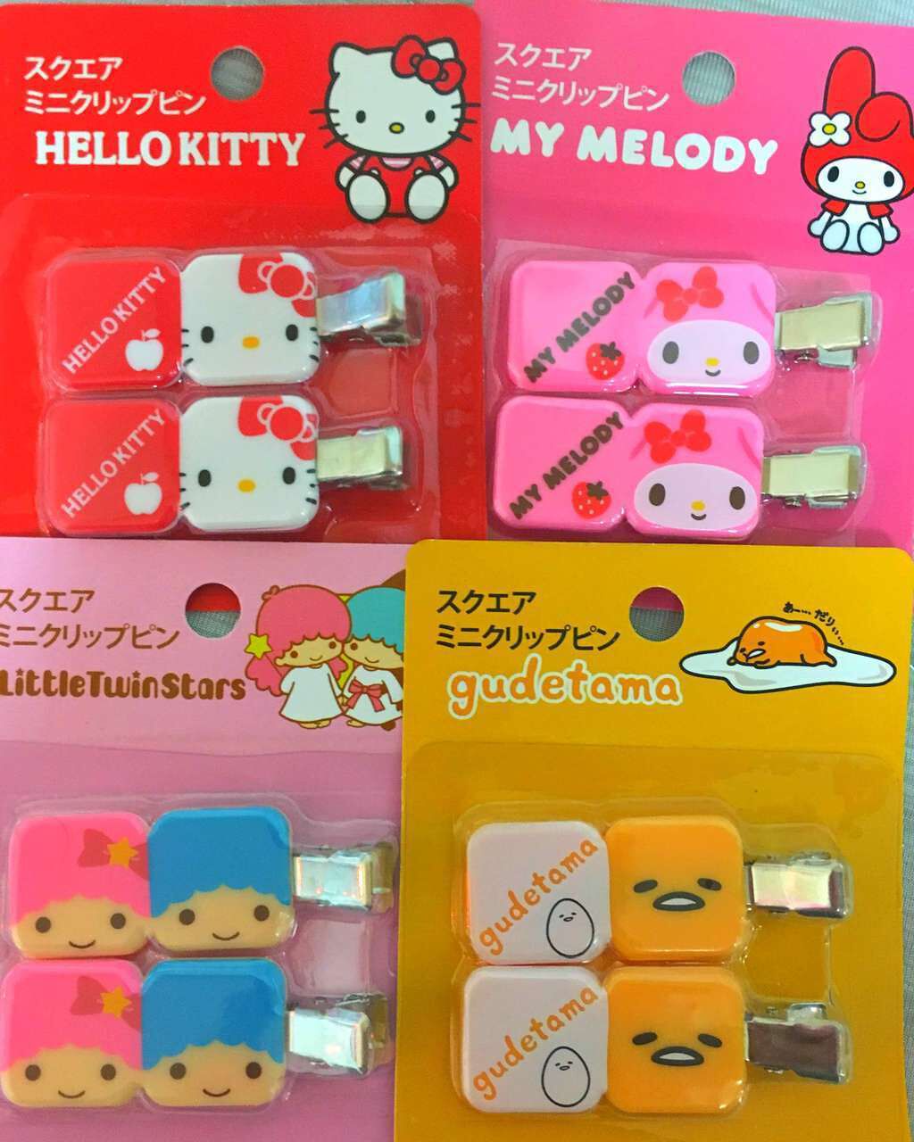 スクエア ミニ クリップピン/サンリオ/ヘアアクセサリーを使ったクチコミ(1枚目)