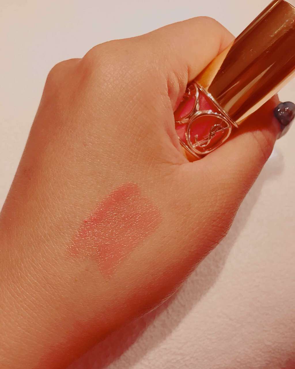 ルージュ ヴォリュプテ シャイン/YVES SAINT LAURENT BEAUTE/口紅を使ったクチコミ（2枚目）