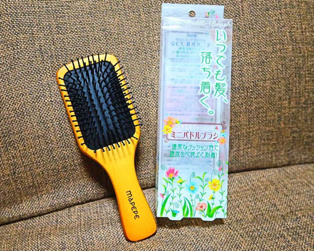 ふかふかクッションのミニパドルブラシ/マペペ/ヘアブラシを使ったクチコミ(1枚目)