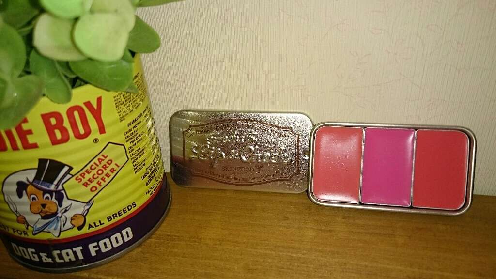 SKINFOOD フレッシュフルーツ リップ＆チーク トリオのクチコミ「🍉フレッシュFリップ&チークトリオ#5🍉
 raxyに以前入ってたリップ、チークです♥

ほと.....」（2枚目）