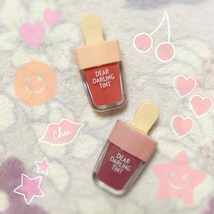 ディアダーリン ウォータージェルティント (アイスティント)/ETUDE/口紅を使ったクチコミ(1枚目)