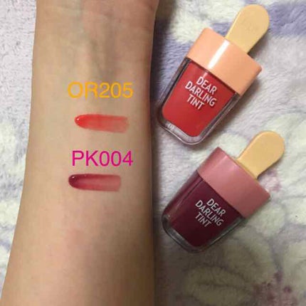 ディアダーリン ウォータージェルティント (アイスティント)/ETUDE/口紅を使ったクチコミ(2枚目)