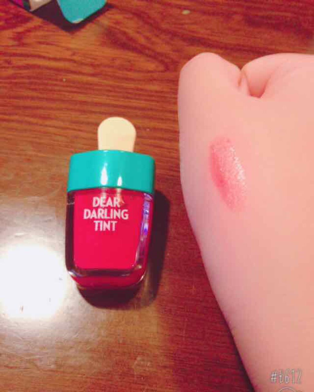 ディアダーリン ウォータージェルティント (アイスティント)/ETUDE/口紅を使ったクチコミ(2枚目)