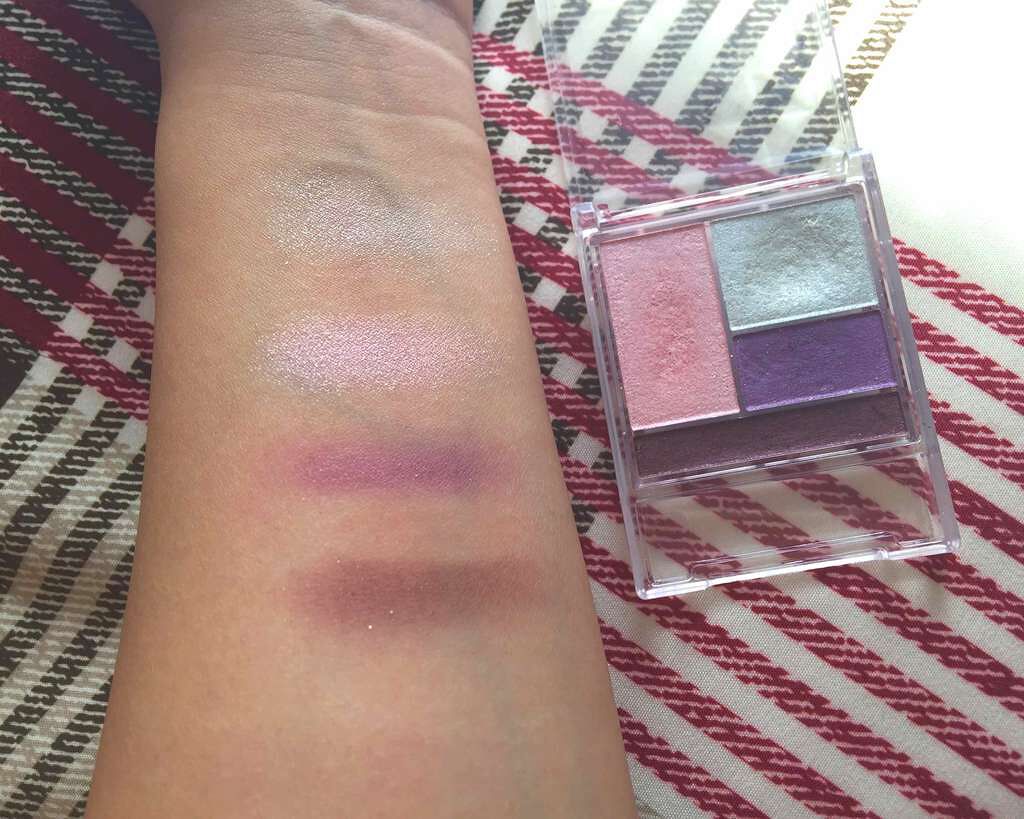 フォーカラー ラメシャドウ 03 ピンク系/CEZANNE/アイシャドウパレットを使ったクチコミ（2枚目）