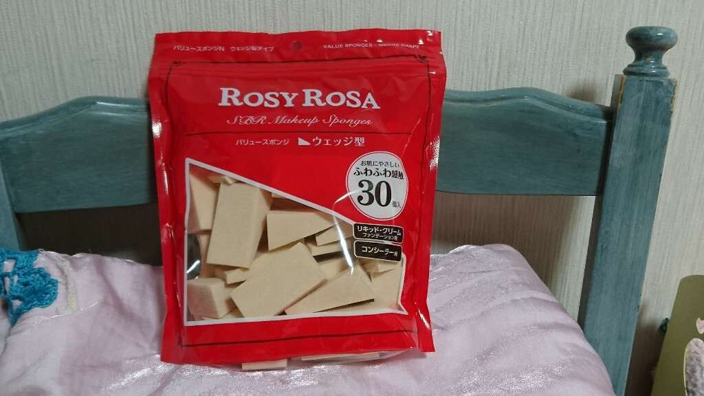 バリュースポンジN ウェッジ型タイプ 30P/ロージーローザ/パフ・スポンジを使ったクチコミ(1枚目)