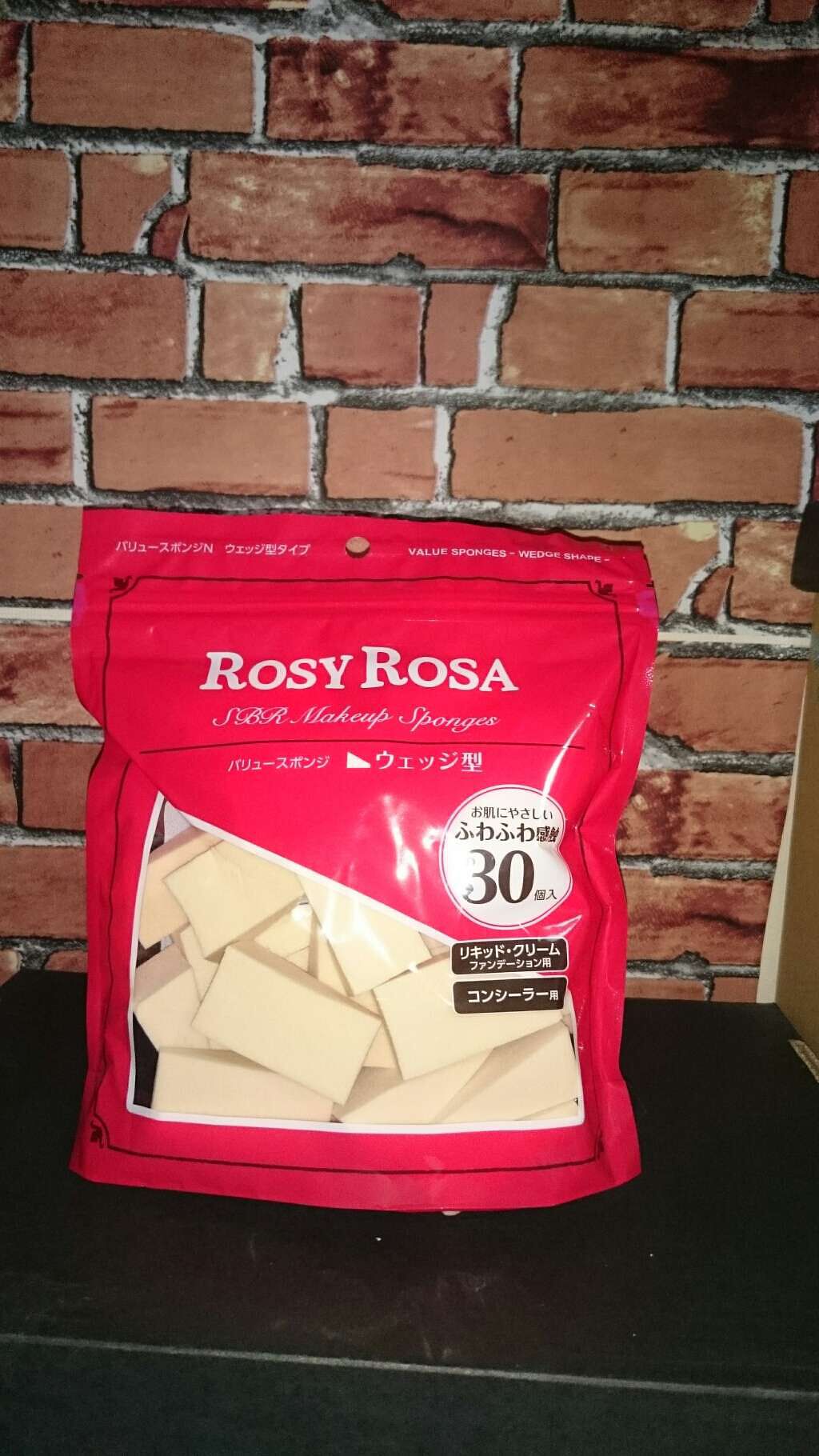 バリュースポンジN ウェッジ型タイプ 30P/ロージーローザ/パフ・スポンジを使ったクチコミ(1枚目)