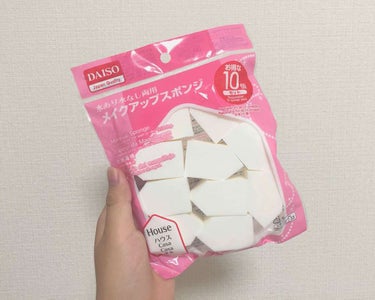 DAISO メイクアップスポンジ バリューパック 10P ハウスのクチコミ「🖇メイクアップスポンジ バリューパック ハウス:)♡♡

┈┈┈┈┈┈┈ ❁ ❁ ❁ ┈┈┈┈.....」（1枚目）