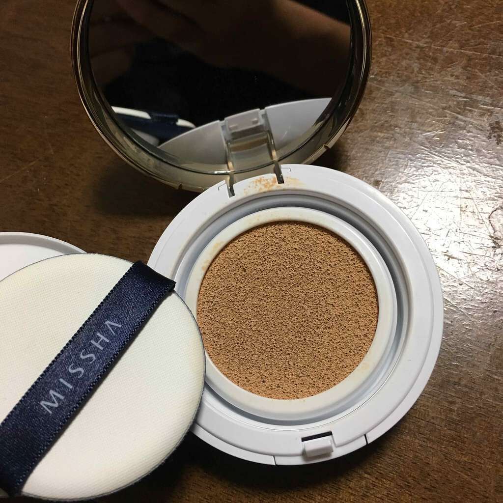 M クッション ファンデーション(モイスチャー)/MISSHA/クッションファンデーションを使ったクチコミ(2枚目)